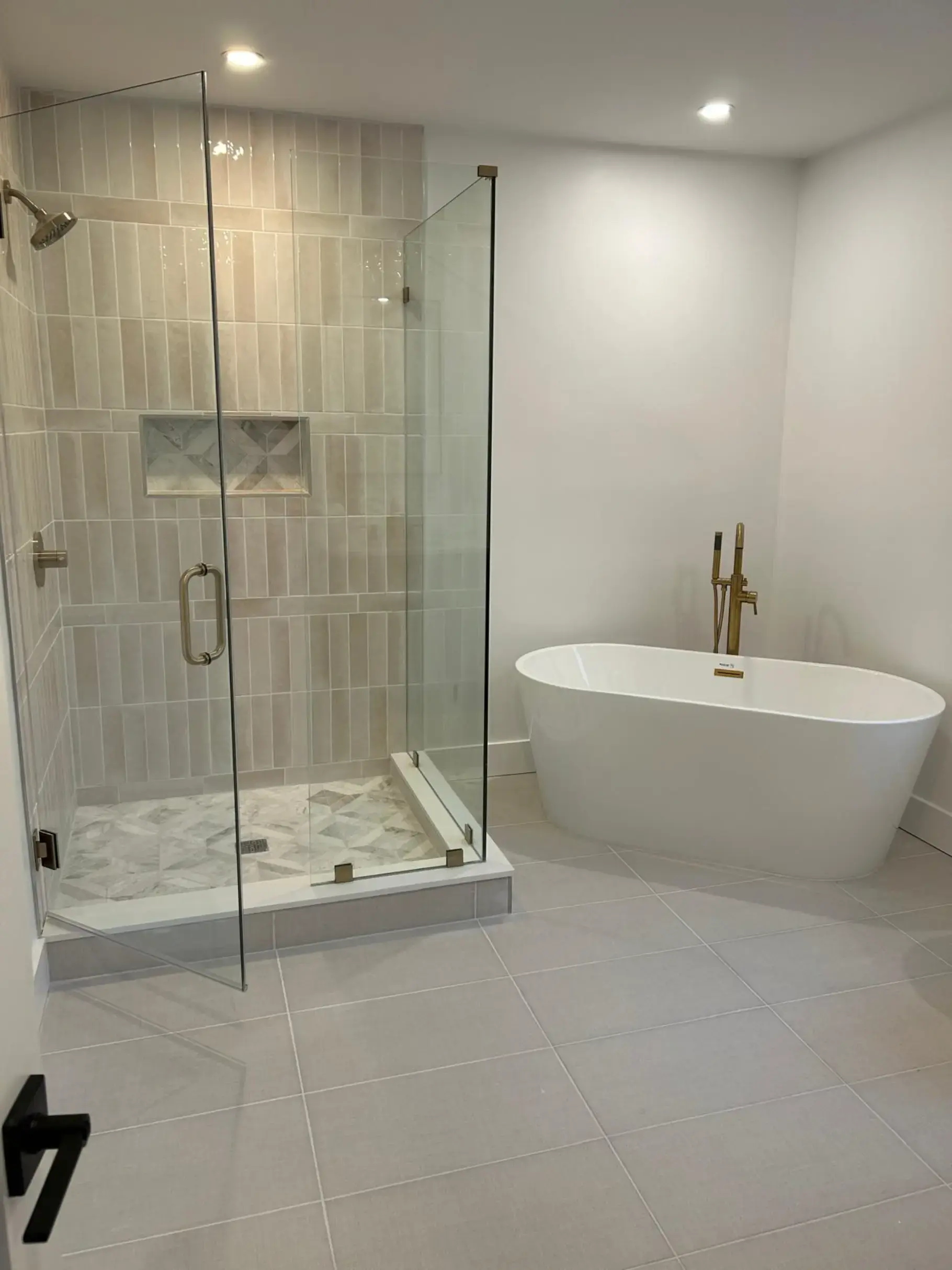 Bathroom remodeling project by LKM Construction in Connecticut